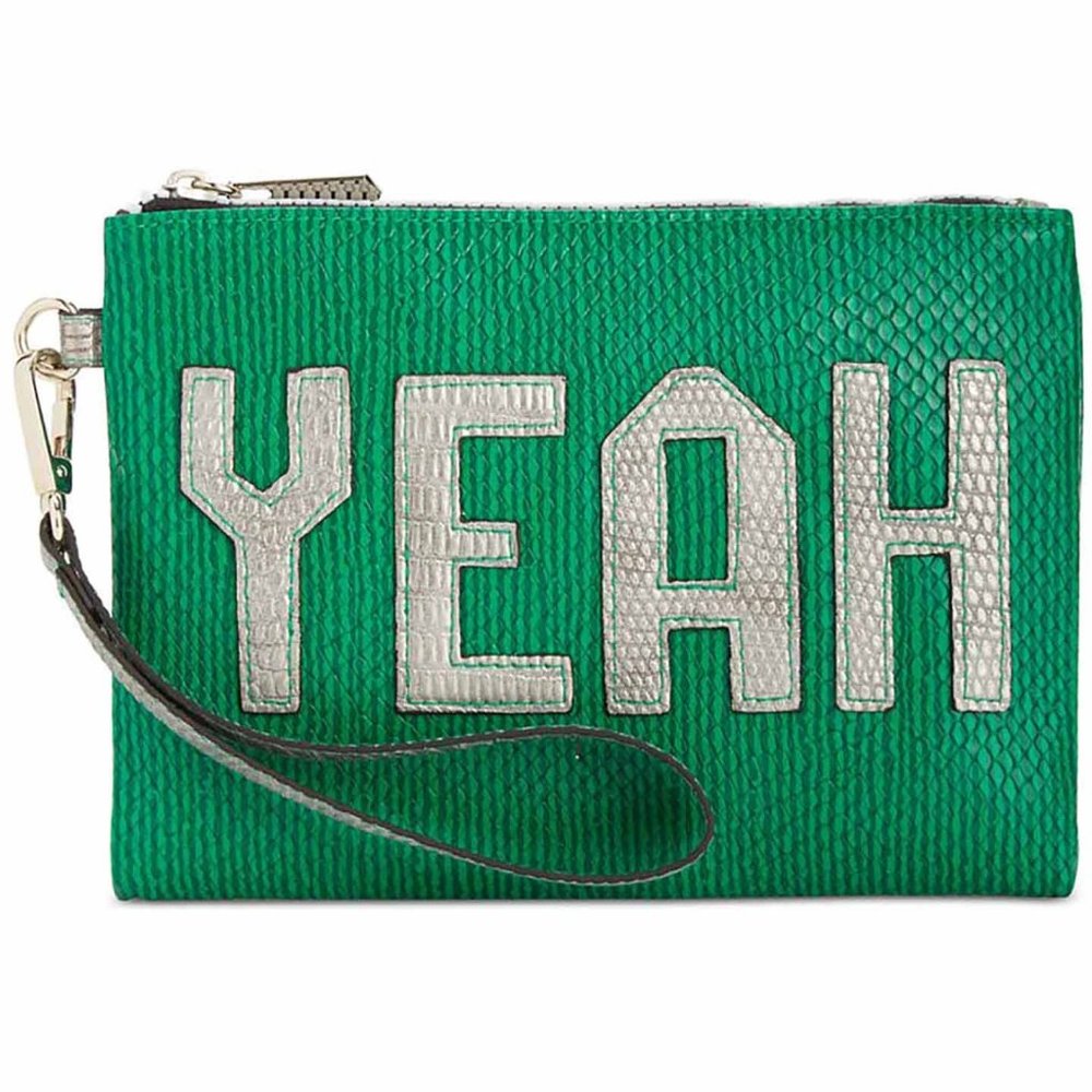 Sam Edelman YEAH Snake Skin Wristlet Clutch NWT